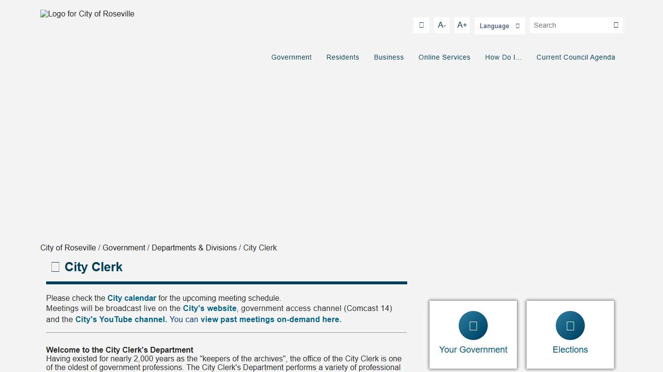 City Clerk - City of Roseville